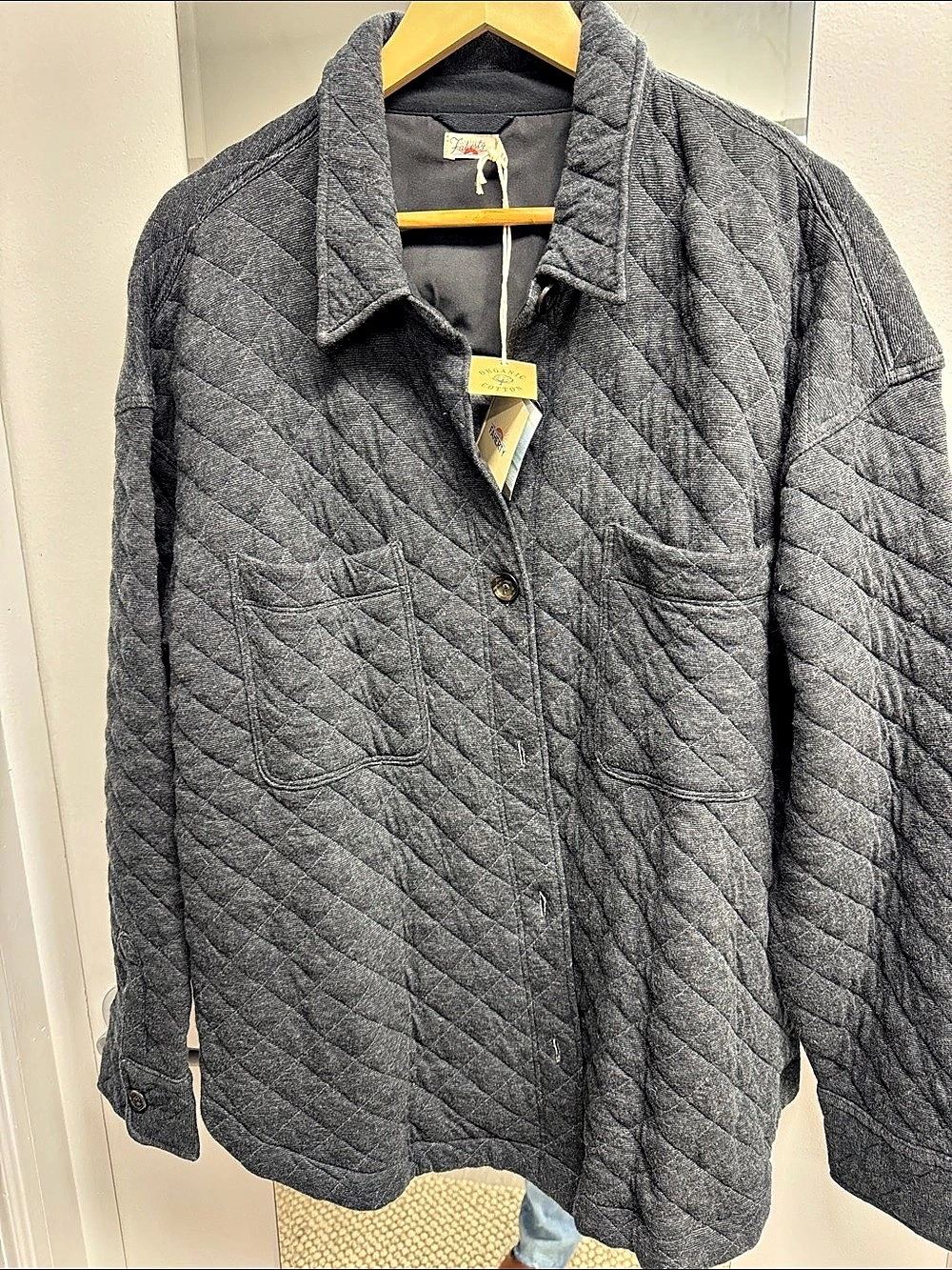 Faherty Quilted Jacket in Gray XXL NWT